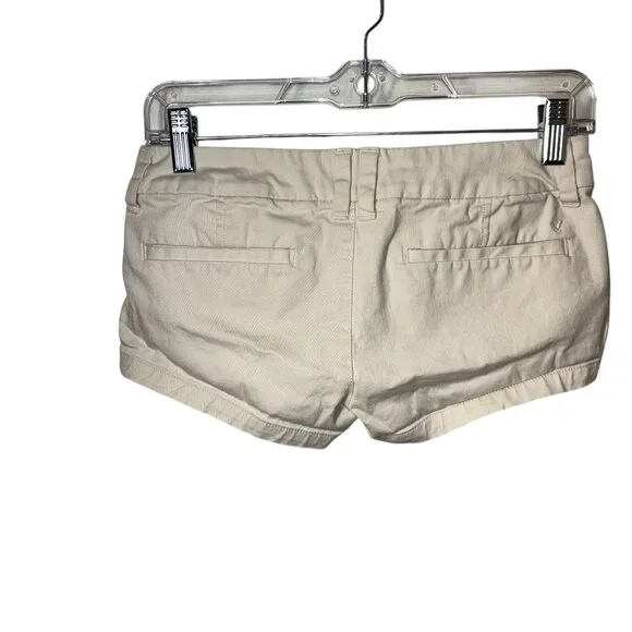 American Eagle Womens Khaki Shortie Stretch Shorts Size 00 - Picture 3 of 6